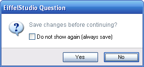 Setting a discard message to 'always save'
