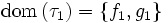 \mbox{dom} \left( \tau_1 \right) = \left\{ f_1, g_1 \right\}