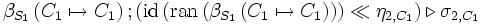 \beta_{S_1} \left( C_1 \mapsto C_1 \right)      &nbsp;;     \left(        \mbox{id} \left( \mbox{ran} \left( \beta_{S_1} \left( C_1 \mapsto C_1 \right) \right) \right)           \ll       \eta_{2,C_1}    \right)    \triangleright \sigma_{2,C_1}