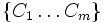 \left\{ C_1 \ldots C_m \right\}