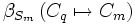 \beta_{ S_m } \left( C_q \mapsto C_m \right)