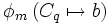 \phi_m\left( C_q \mapsto b \right)