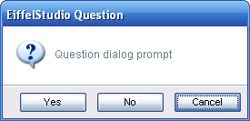 Question dialog prompt with a cancel button