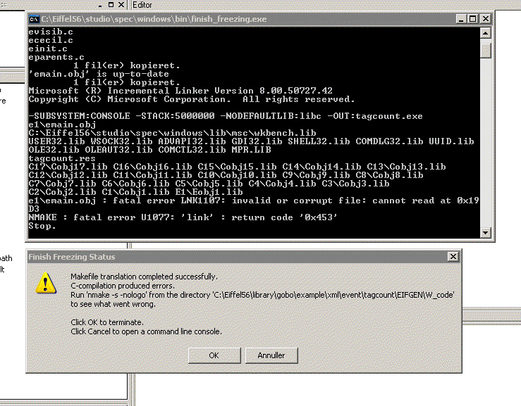 error during C compile