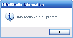 Informative dialog prompt